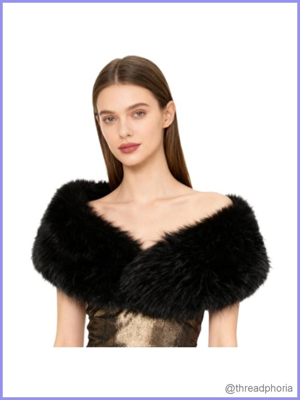 Faux Fur Shawl Women Collar Scarf Wrap Winter Neck Warmer